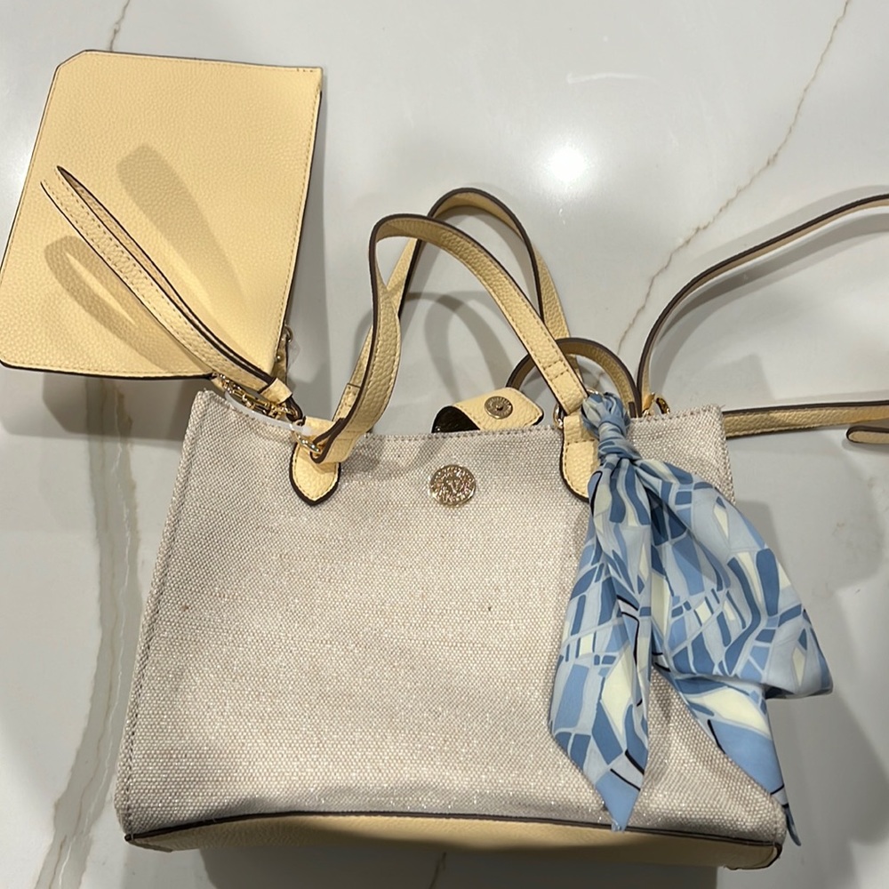 Anne Klein Beige satchel bag NWOT